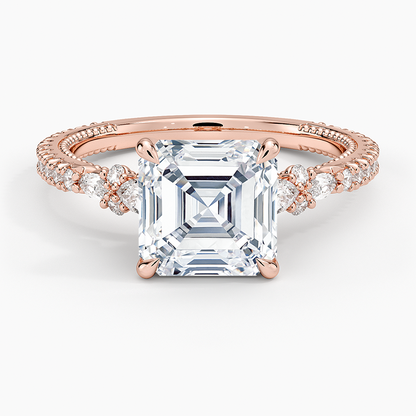 Primrose Diamond Ring - Asscher Cut Center Stone