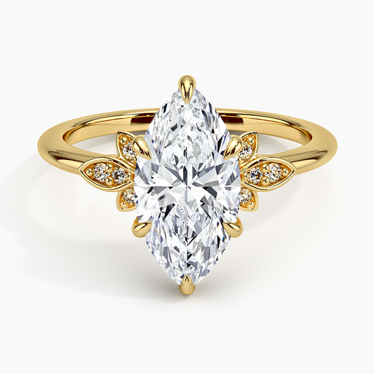 Fiore Diamond Ring - Marquise Center Stone