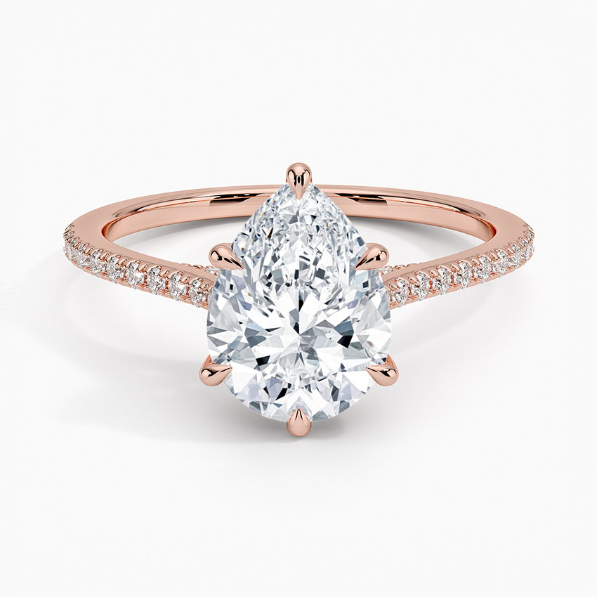 Luxe Dawn Diamond Ring - Pear Center Stone
