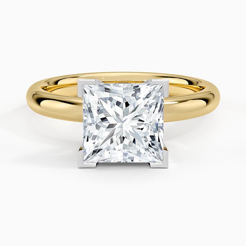 Comfort Fit 2.5mm Ring - Princess Cut Center Stone