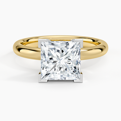 Comfort Fit 2.5mm Ring - Princess Cut Center Stone