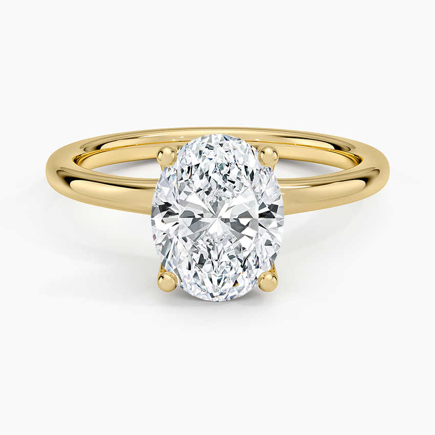 Fleur Solitaire Ring - Oval Center Stone