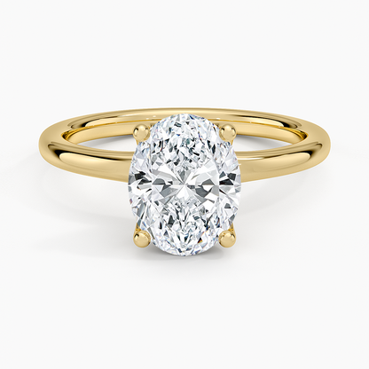Fleur Solitaire Ring - Oval Center Stone