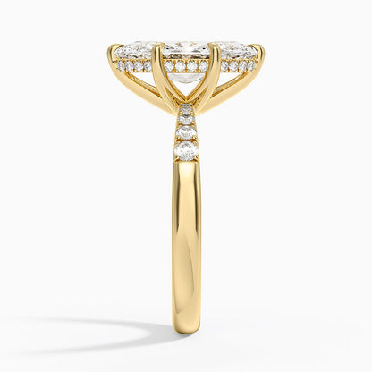 Bella Hidden Halo Diamond Ring (1/5 ct. tw.) - Marquise Center Stone