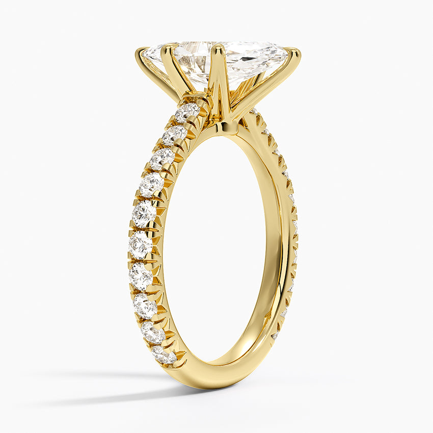 Sienna Three-Quarter Coverage Diamond Ring - Marquise Center Stone