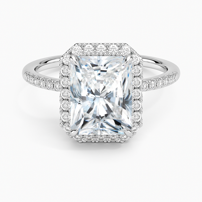 Cambria Halo Diamond Ring - Radiant Cut Center Stone
