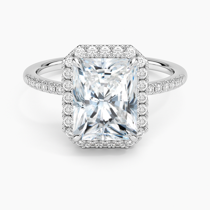 Cambria Halo Diamond Ring - Radiant Cut Center Stone