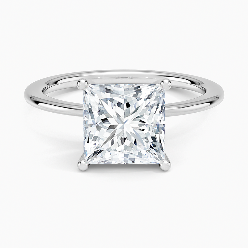 Aimee Solitaire Ring - Princess Cut Center Stone