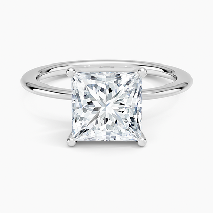 Aimee Solitaire Ring - Princess Cut Center Stone