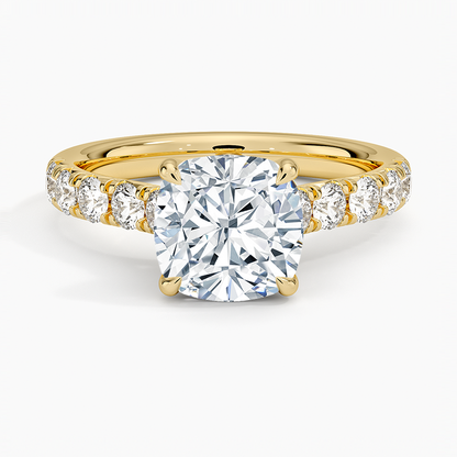 Anthology Half Coverage Diamond Ring (1/2 ct. tw.) - Cushion Cut Center Stone