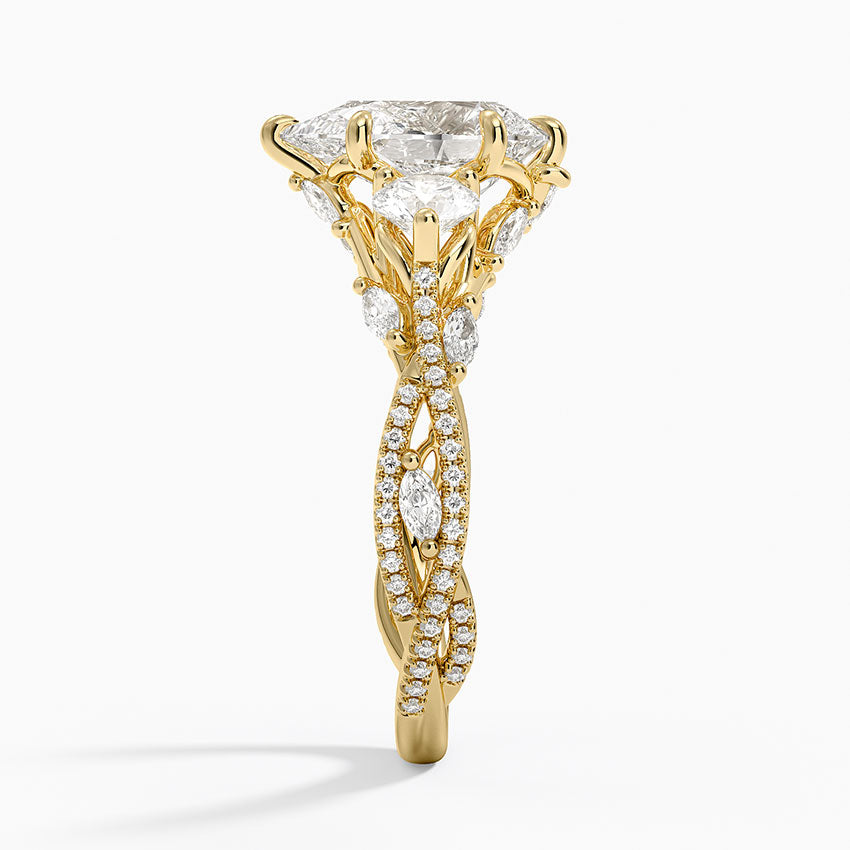 Luxe Secret Garden Three Stone Diamond Ring (1 ct. tw.) - Pear Center Stone
