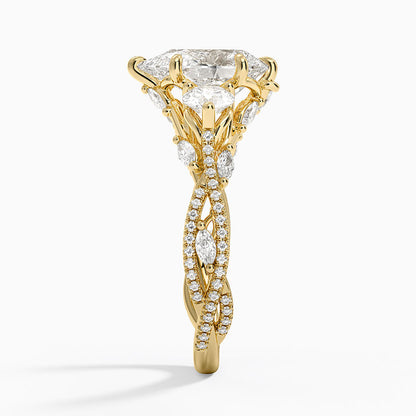 Luxe Secret Garden Three Stone Diamond Ring (1 ct. tw.) - Pear Center Stone