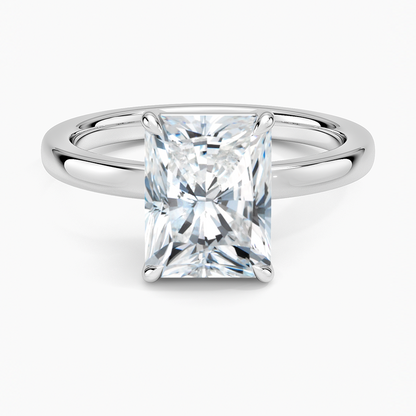 Dara Low-Profile Solitaire Ring - Radiant Cut Center Stone