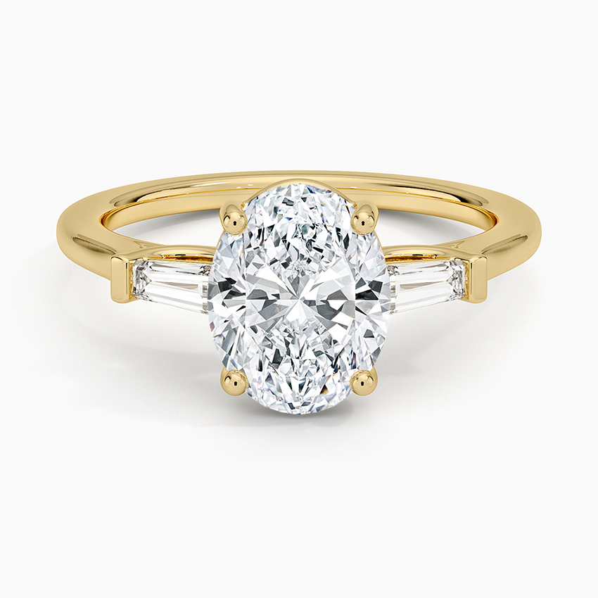 Symphony Perfect Fit Tapered Baguette Diamond Ring - Oval Center Stone