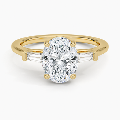 Symphony Perfect Fit Tapered Baguette Diamond Ring - Oval Center Stone