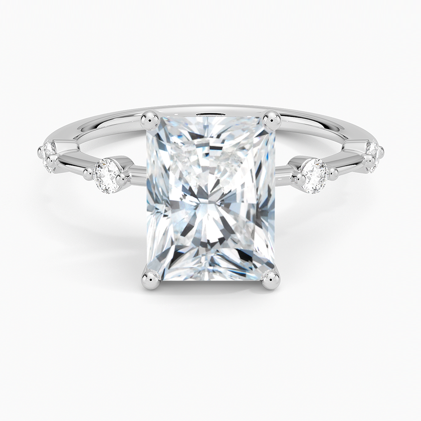 Aimee 1.4mm Diamond Ring - Radiant Cut Center Stone