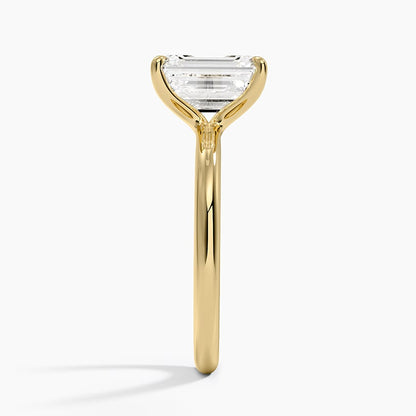 Manon Solitaire Ring - Emerald Cut Center Stone