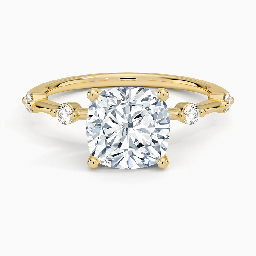 Aimee 1.4mm Diamond Ring - Cushion Cut Center Stone