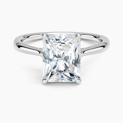 Freesia Cathedral Solitaire Ring - Radiant Cut Center Stone