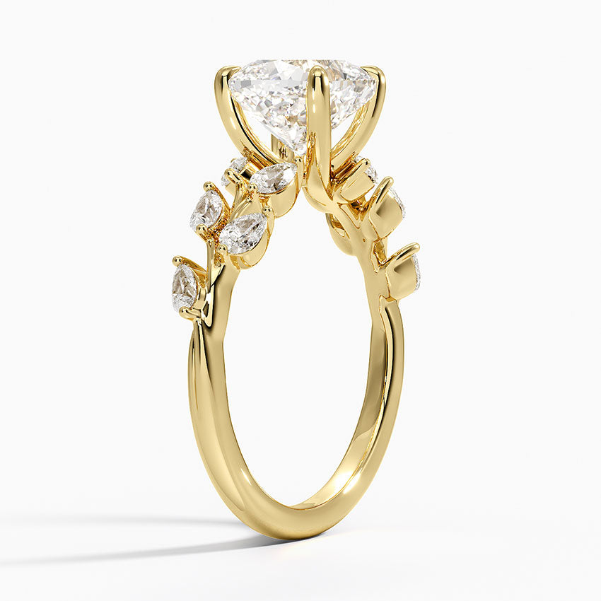 Amaranta Diamond Ring (1/2 ct. tw.) - Cushion Cut Center Stone