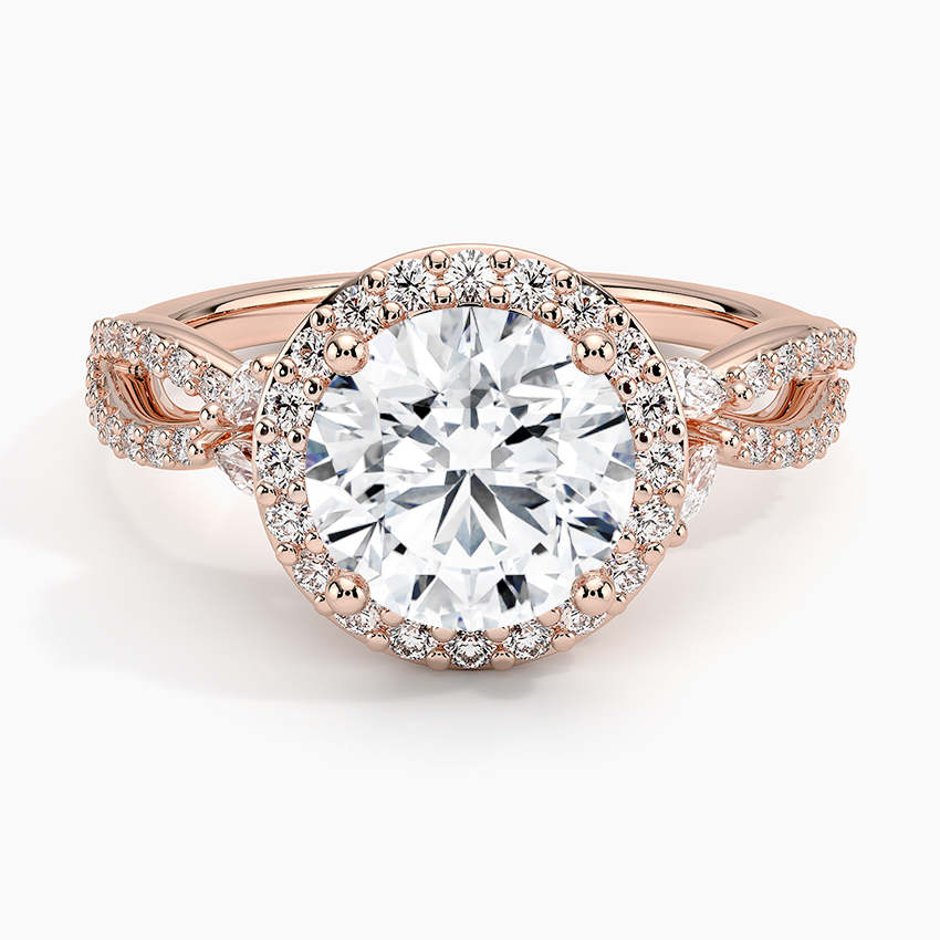 Luxe Willow Halo Diamond Ring (2/5 ct. tw.) - Round Center Stone