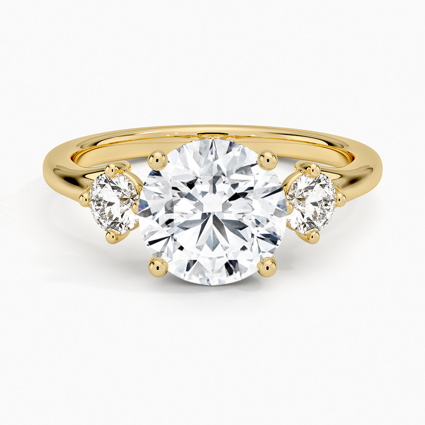 Luxe Floating Three Stone Diamond Ring (1/3 ct. tw.) - Round Cut Center Stone