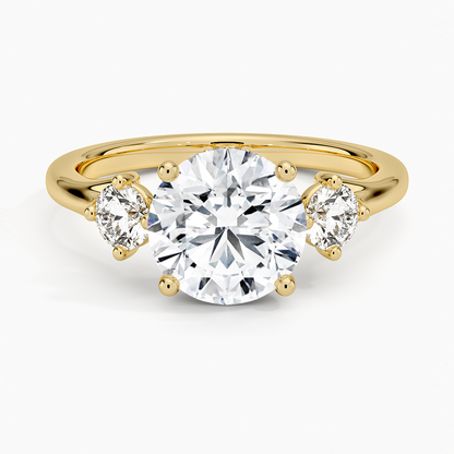 Luxe Floating Three Stone Diamond Ring (1/3 ct. tw.) - Round Cut Center Stone