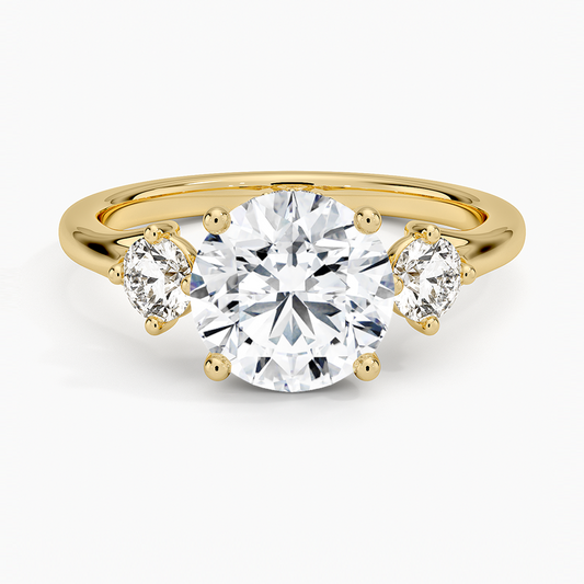 Luxe Floating Three Stone Diamond Ring (1/3 ct. tw.) - Round Cut Center Stone