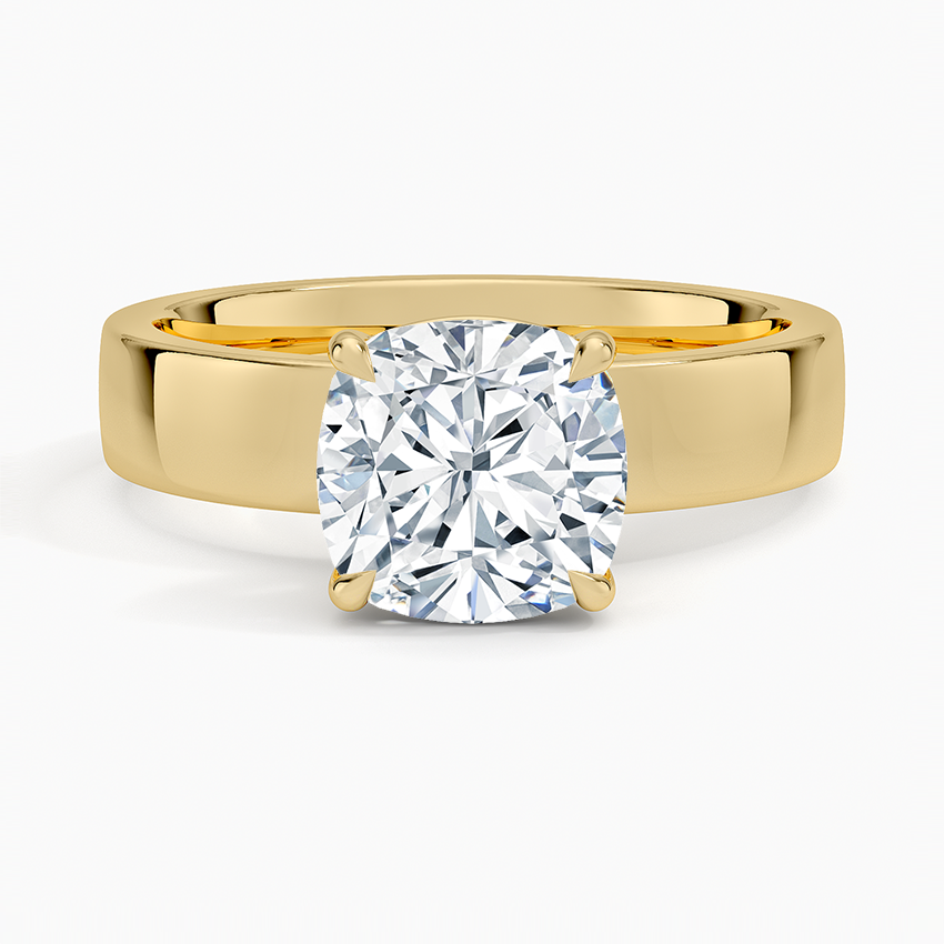 Peyton 4mm Solitaire Ring - Cushion Cut Center Stone