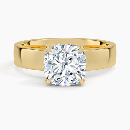 Peyton 4mm Solitaire Ring - Cushion Cut Center Stone