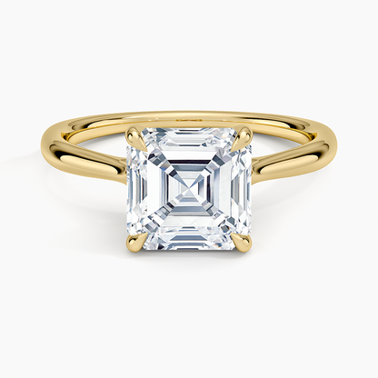 Freesia Cathedral Solitaire Ring - Asscher Cut Center Stone