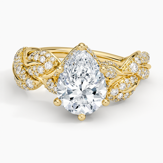 Olivia Diamond Ring (1 ct. tw.) - Pear Center Stone