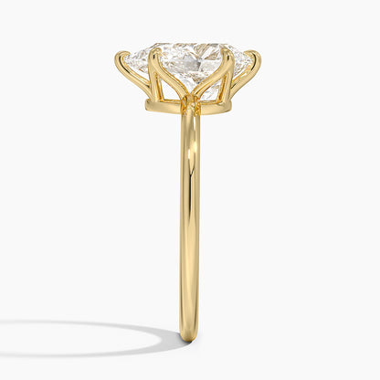 Petite Esme 1.5mm Ring - Pear Center Stone