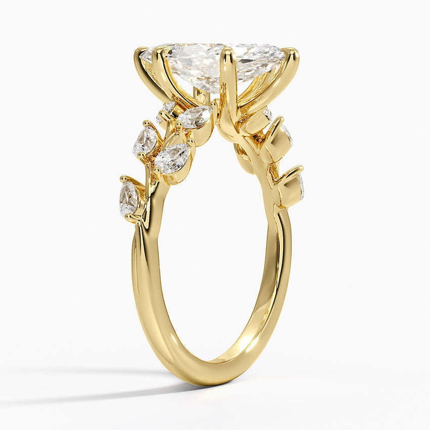 Amaranta Diamond Ring (1/2 ct. tw.) - Marquise Cut Center Stone