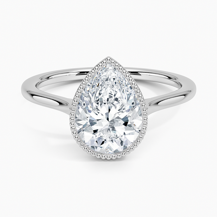 Margot Bezel Ring - Pear Center Stone