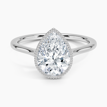 Margot Bezel Ring - Pear Center Stone