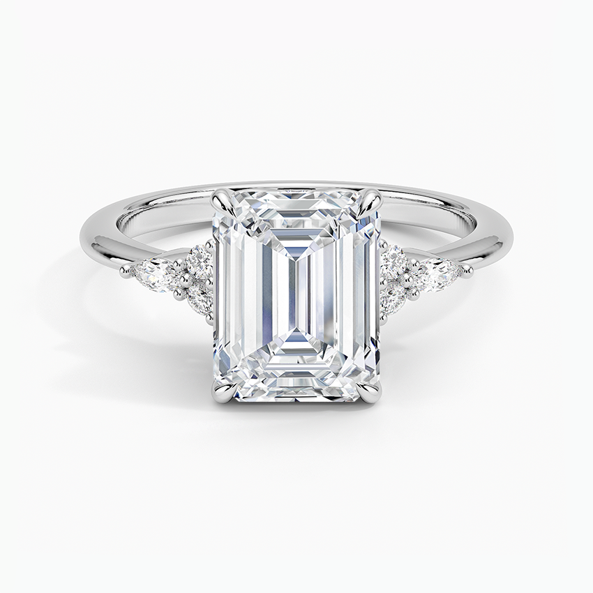 Nadia Diamond Ring - Emerald Cut Center Stone