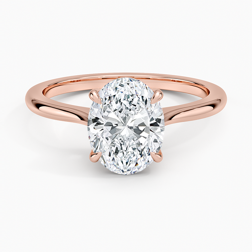 Elle Solitaire Ring - Oval Center Stone