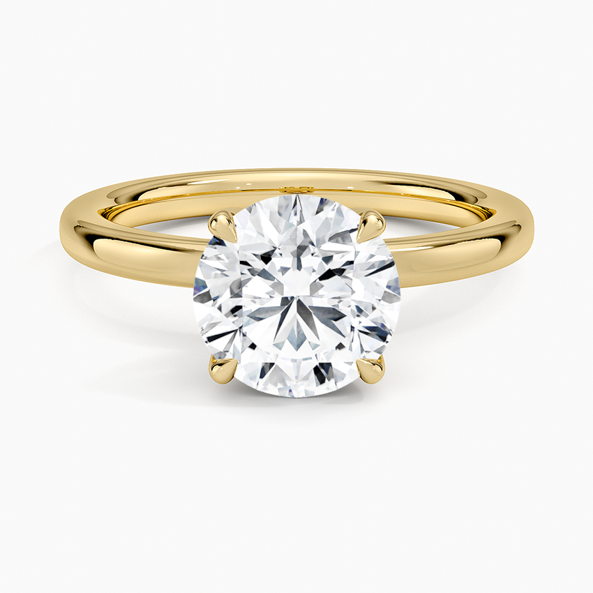 2mm Petite Elodie Perfect Fit Solitaire Ring - Round Cut Center Stone