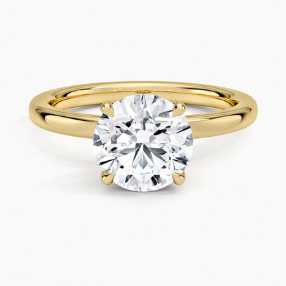2mm Petite Elodie Perfect Fit Solitaire Ring - Round Cut Center Stone