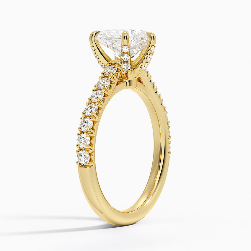 Sienna Half Coverage Hidden Accents Diamond Ring (1/2 ct. tw.) - Heart Cut Center Stone