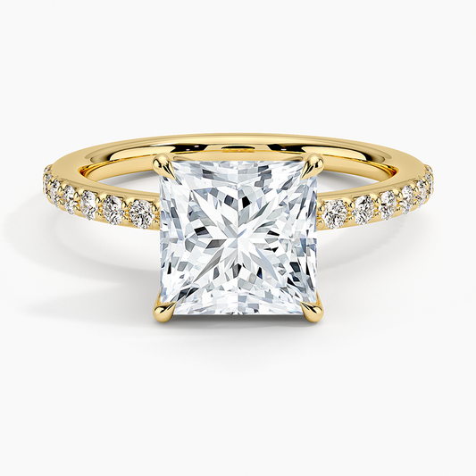 Luxe Elodie Diamond Ring (1/4 ct. tw.) - Princess Cut Center Stone