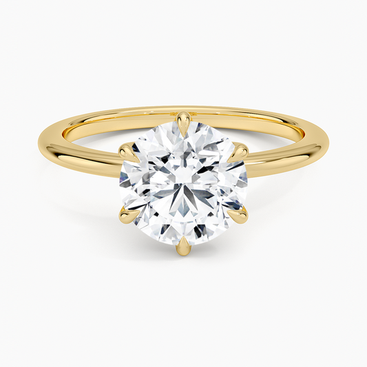 Petite Esme 1.5mm Ring - Round Center Stone