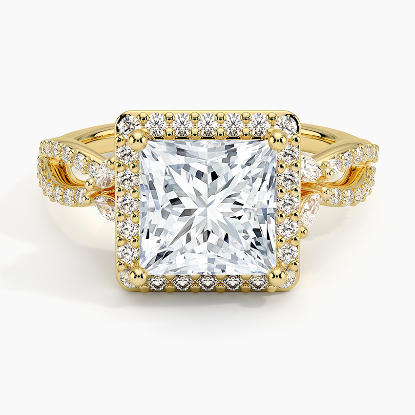 Luxe Willow Halo Diamond Ring (2/5 ct. tw.) - Princess Cut Center Stone