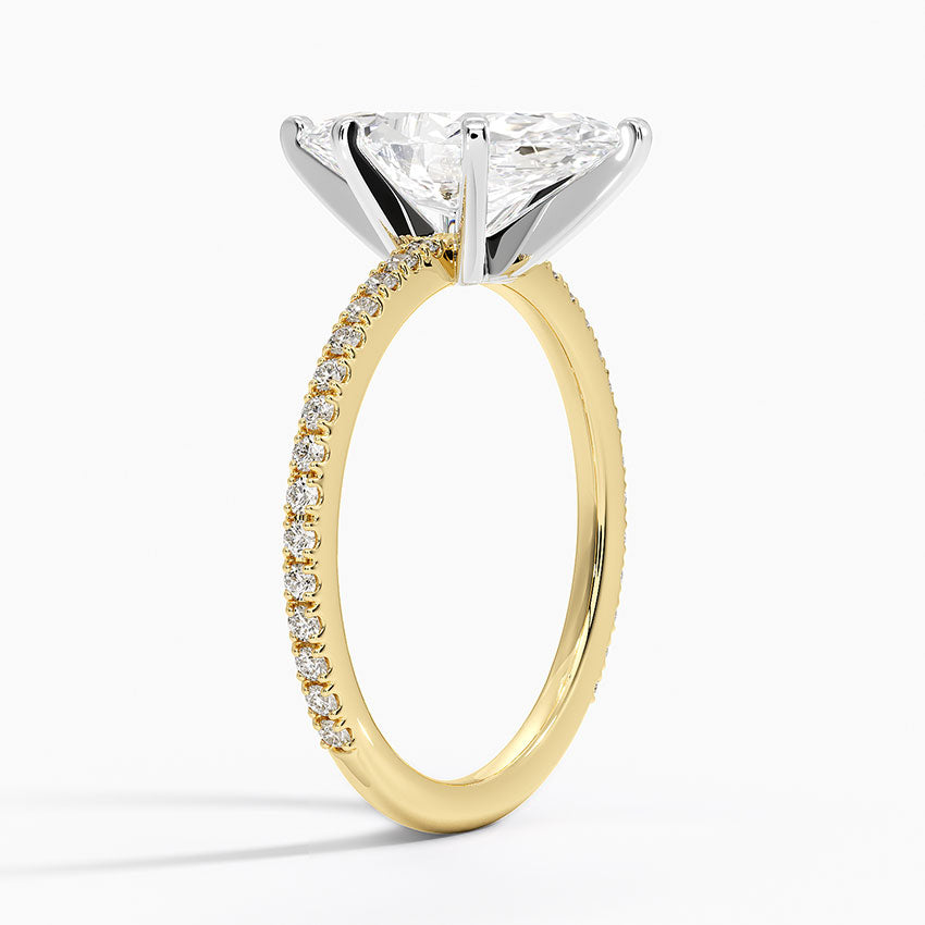 Ballad Three-Quarter Coverage Diamond Ring (1/4 ct. tw.) - Marquise Center Stone