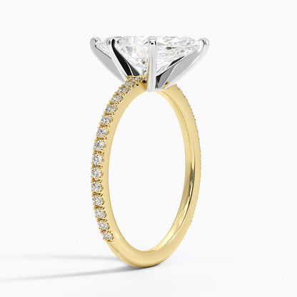 Ballad Three-Quarter Coverage Diamond Ring (1/4 ct. tw.) - Marquise Center Stone