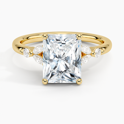 Verbena Diamond Ring - Radiant Cut Center Stone