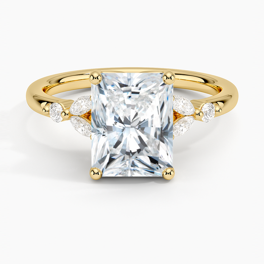 Verbena Diamond Ring - Radiant Cut Center Stone
