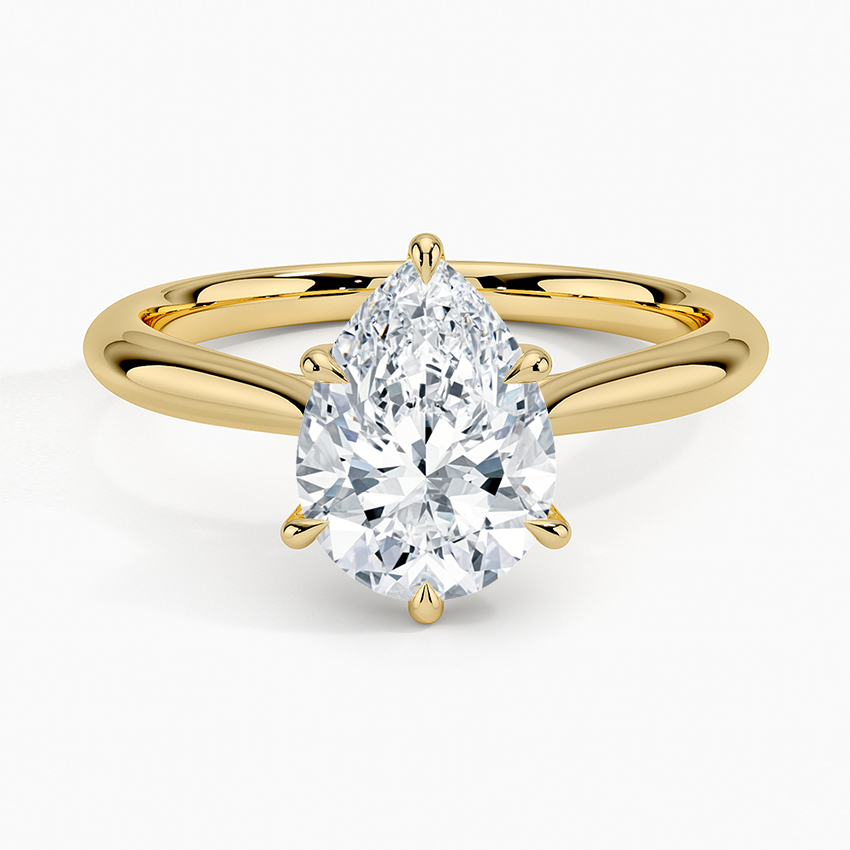 Catalina Solitaire Ring - Pear Center Stone