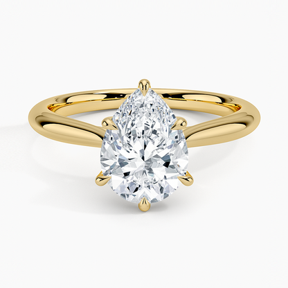 Catalina Solitaire Ring - Pear Center Stone